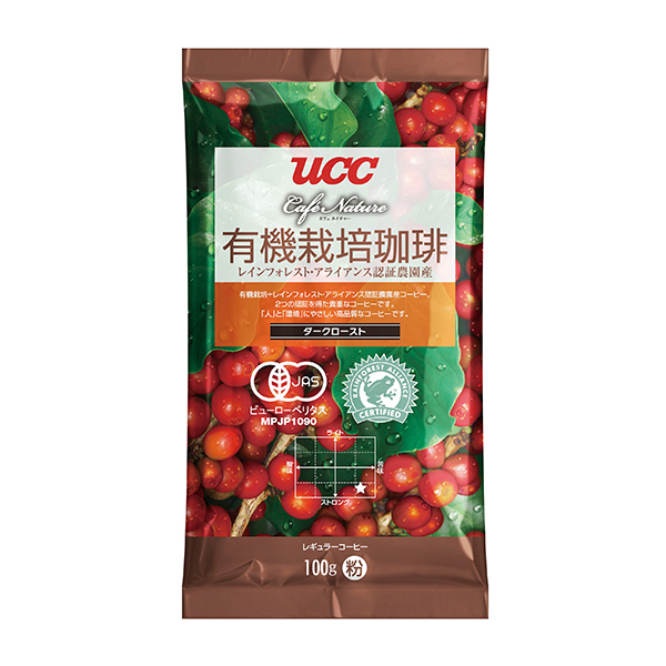 UCC カフェネイチャー 有機栽培＋RA認証 ダークロースト（粉）100g