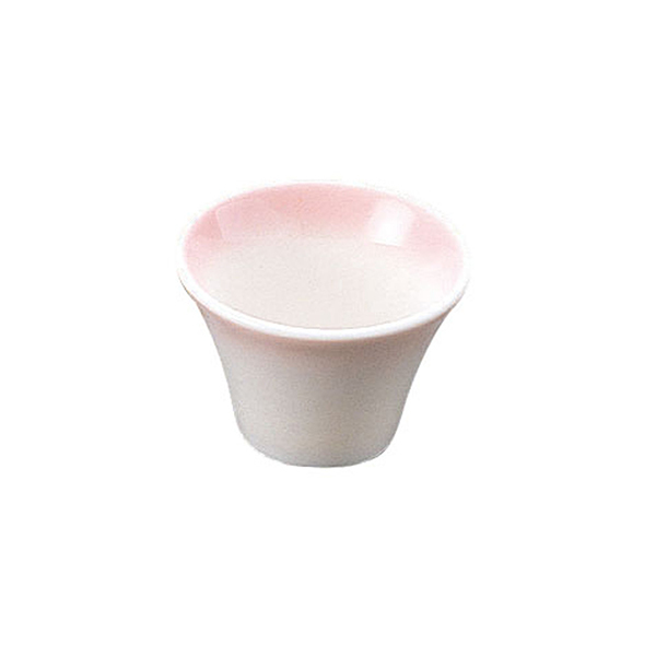 【直送】ヤマコー 陶器・反り丸型珍味入 ピンク吹（26720）