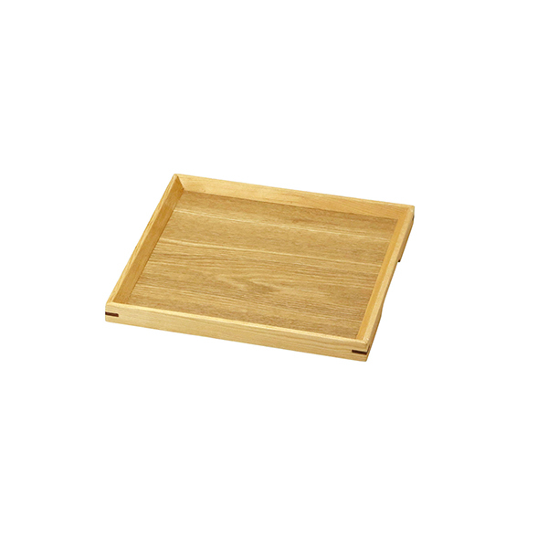 【直送】ヤマコー 木製ノンスリップマルチトレイ（正角）クリアー 36cm（15595）