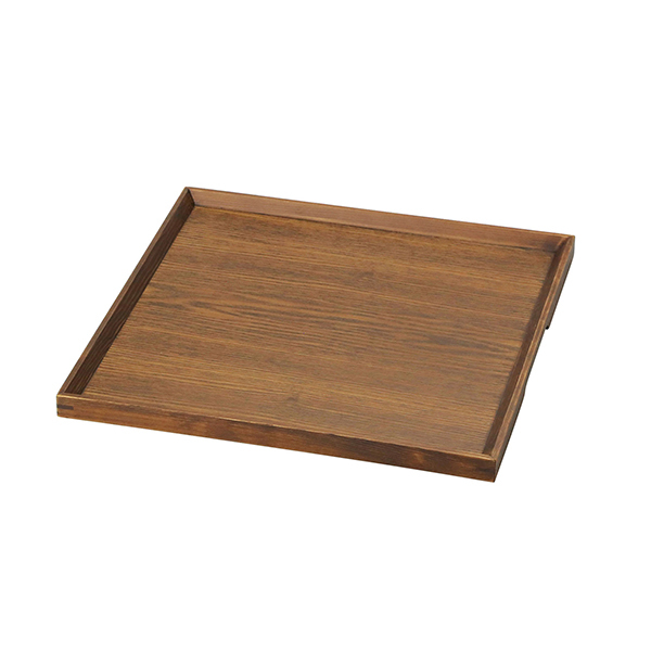 【直送】ヤマコー 木製ノンスリップマルチトレイ（正角）ブラウン 30cm（15597）