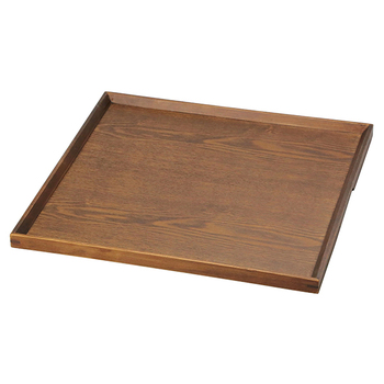 【直送】ヤマコー 木製ノンスリップマルチトレイ（正角）ブラウン 21cm（15596）