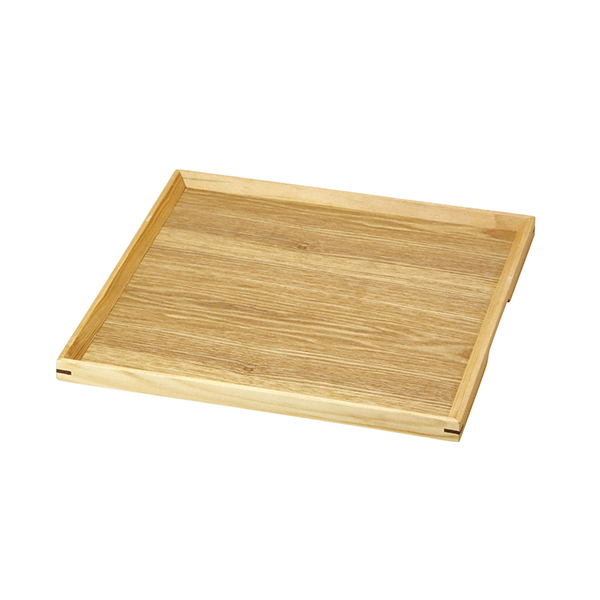 【直送】ヤマコー 木製ノンスリップマルチトレイ（正角）クリアー 30cm（15594）