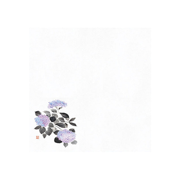 【直送】ヤマコー 5寸 花宴耐油天紙 紫陽花（6月～7月）100枚入（68511）