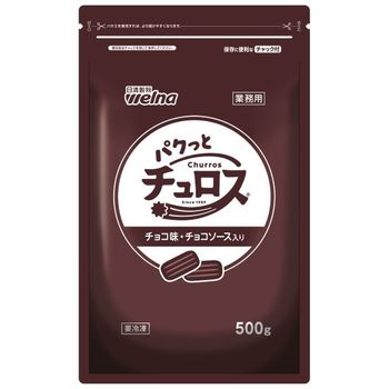 日清製粉ウェルナ パクっとチュロス チョコ味・チョコソース入り 500g 冷凍
