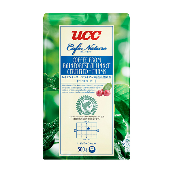 UCC カフェネイチャー レインフォレスト・アライアンス認証 アイスコーヒー（豆）500g